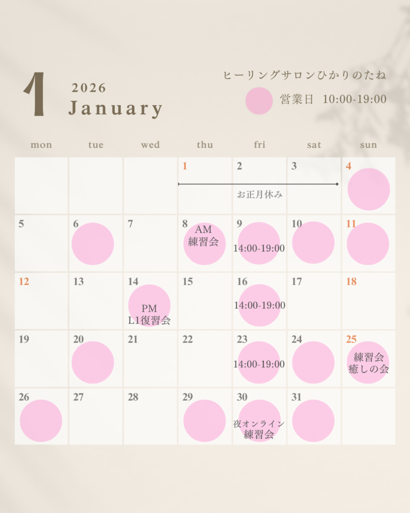 ひかりのたね1月予定