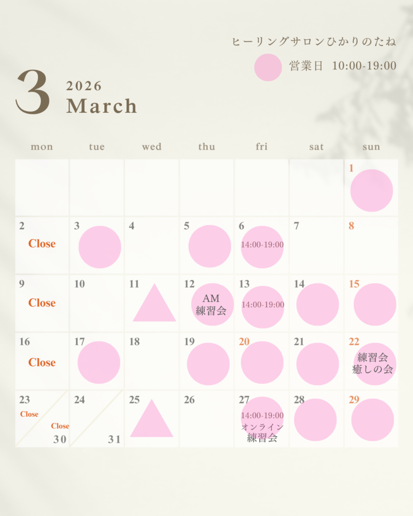 ひかりのたね3月予定